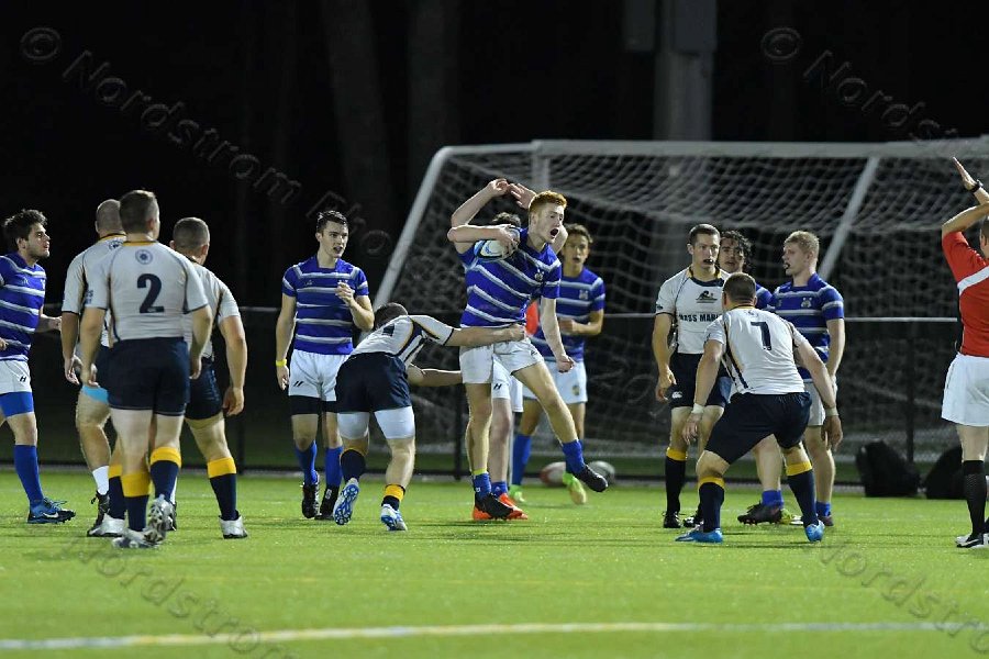 Wheaton Men\'s Rugby vs Mass Maritime.  Photo by Keith Nordstrom